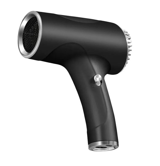 2600mAh Cordless Anion Blow Dryer Portable Hair Dryer 40/500W USB Rechargeable Powerful 2 Gears - Black_0